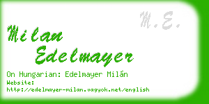 milan edelmayer business card